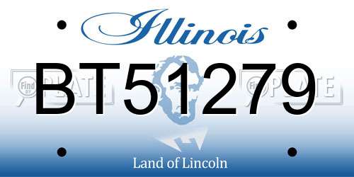BT51279 Illinois License Plate