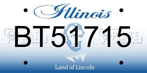 BT51715 Illinois License Plate