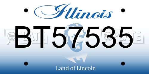 BT57535 Illinois License Plate