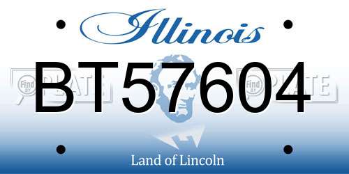 BT57604 Illinois License Plate