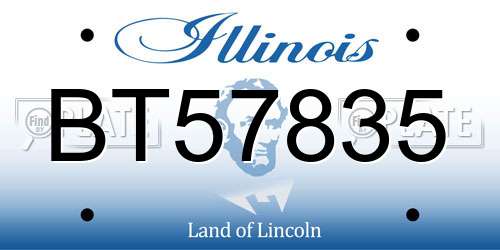 BT57835 Illinois License Plate