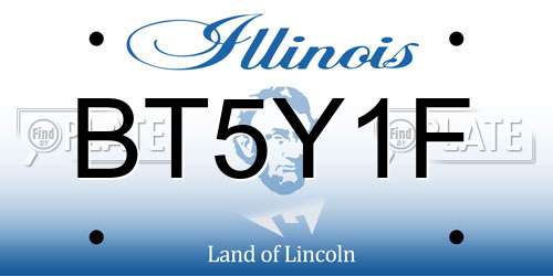 BT5Y1F Illinois License Plate