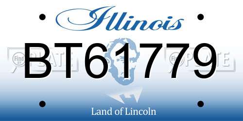 BT61779 Illinois License Plate