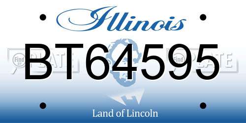 BT64595 Illinois License Plate