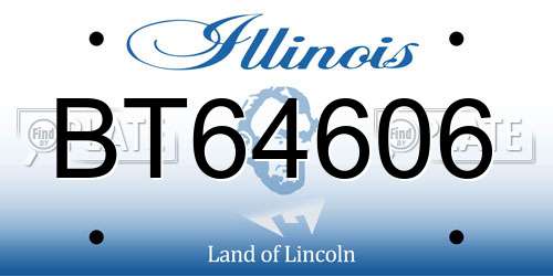 BT64606 Illinois License Plate