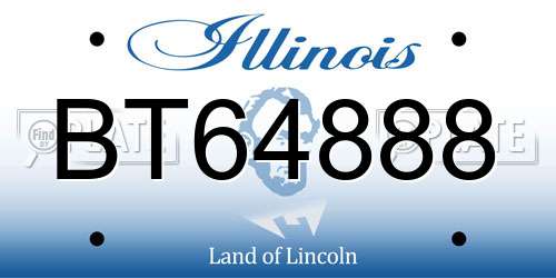 BT64888 Illinois License Plate