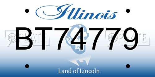 BT74779 Illinois License Plate