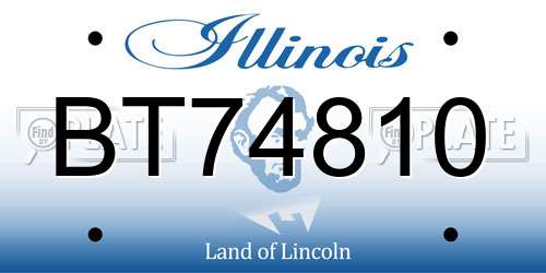 BT74810 Illinois License Plate