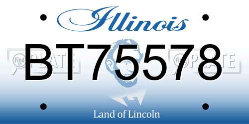 BT75578 Illinois License Plate