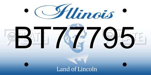 BT77795 Illinois License Plate