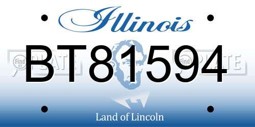 BT81594 Illinois License Plate