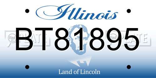 BT81895 Illinois License Plate