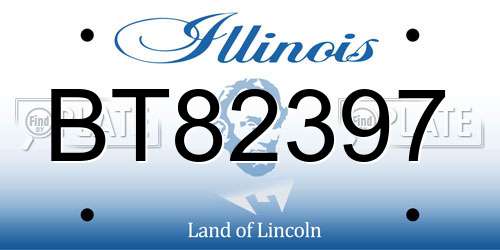 BT82397 Illinois License Plate