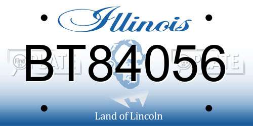 BT84056 Illinois License Plate