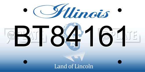 BT84161 Illinois License Plate