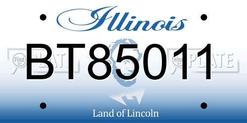 BT85011 Illinois License Plate