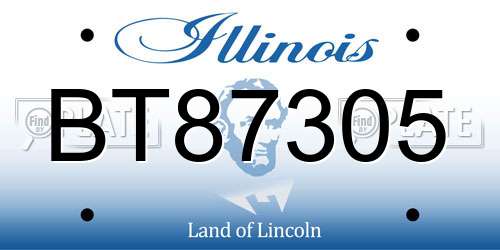 BT87305 Illinois License Plate