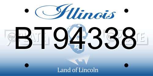 BT94338 Illinois License Plate