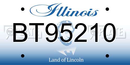 BT95210 Illinois License Plate