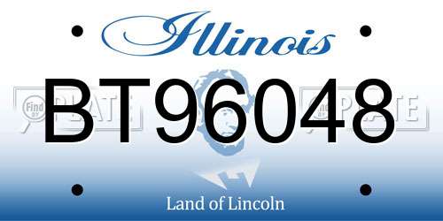 BT96048 Illinois License Plate