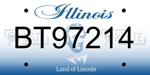 BT97214 Illinois License Plate