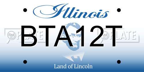 BTA12T Illinois License Plate