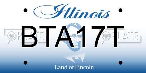BTA17T Illinois License Plate