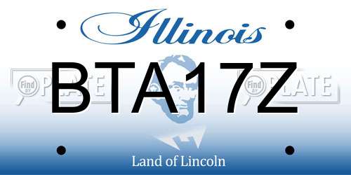 BTA17Z Illinois License Plate