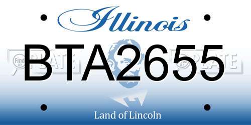 BTA2655 Illinois License Plate