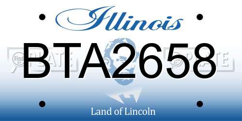 BTA2658 Illinois License Plate