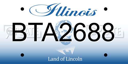 BTA2688 Illinois License Plate