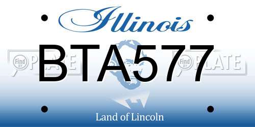 BTA577 Illinois License Plate