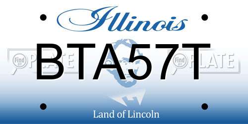 BTA57T Illinois License Plate