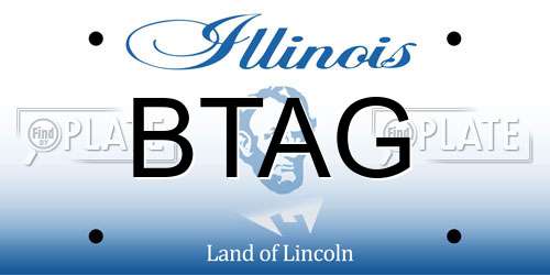 BTAG Illinois License Plate