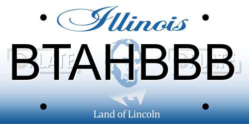 BTAHBBB Illinois License Plate