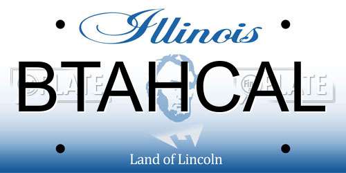 BTAHCAL Illinois License Plate