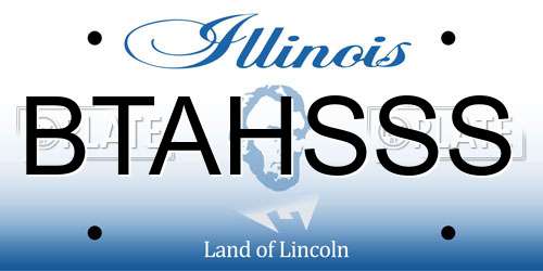 BTAHSSS Illinois License Plate