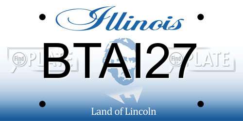 BTAI27 Illinois License Plate