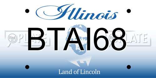 BTAI68 Illinois License Plate