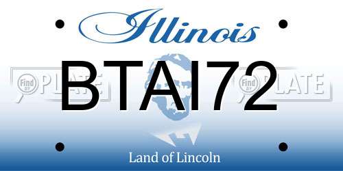 BTAI72 Illinois License Plate