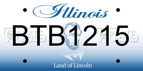 BTB1215 Illinois License Plate