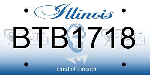 BTB1718 Illinois License Plate