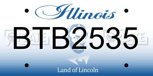 BTB2535 Illinois License Plate