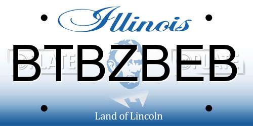 BTBZBEB Illinois License Plate