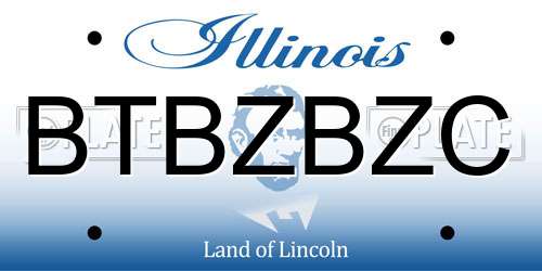 BTBZBZC Illinois License Plate