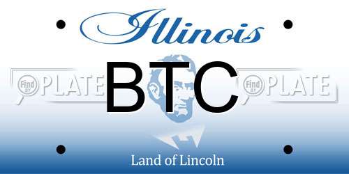 BTC Illinois License Plate