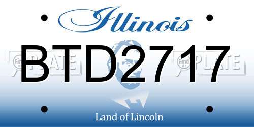 BTD2717 Illinois License Plate