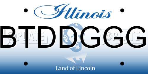 BTDDGGG Illinois License Plate