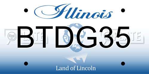 BTDG35 Illinois License Plate