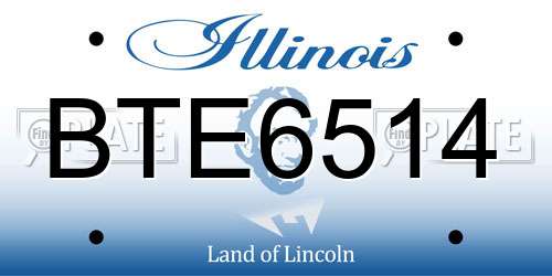BTE6514 Illinois License Plate